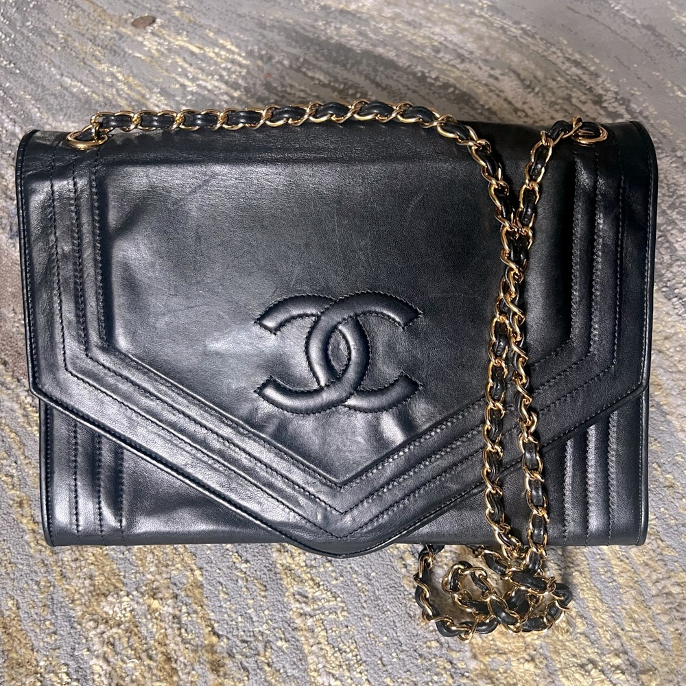 Black Chanel Envelope Flap Bag